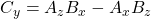 C_y=A_zB_x-A_xB_z