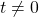 t\neq 0