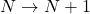 N\rightarrow N+1