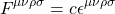 \begin{equation*}F^{\mu\nu\rho\sigma}=c\epsilon^{\mu\nu\rho\sigma}\end{equation*}