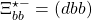 \Xi^{\star -}_{bb}=(dbb)