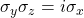\sigma_y\sigma_z=i\sigma_x