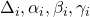 \Delta_i,\alpha_i,\beta_i,\gamma_i