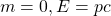 m=0, E=pc