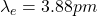 \lambda_e=3.88pm