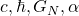 c, \hbar, G_N, \alpha