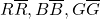 R\overline{R},B\overline{B},G\overline{G}