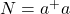 N=a^+a