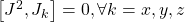 \left[J^2,J_k\right]=0,\forall k=x,y,z