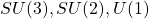 SU(3), SU(2), U(1)