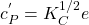 c_P^{'}=K_C^{1/2}e