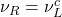 \nu _R=\nu _L^c