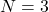 N=3