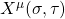 X^\mu(\sigma,\tau)