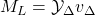 M_L=\mathcal{Y}_\Delta v_\Delta