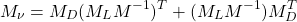\begin{equation*} M_\nu= M_D(M_LM^{-1})^T+(M_LM^{-1})M_D^T \end{equation*}