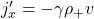 j'_x=-\gamma \rho_+ v