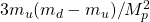 3m_u(m_d-m_u)/M_p^2