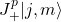 J_+^p\vert j,m\rangle