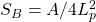 S_B=A/4L_p^2