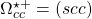 \Omega^{\star +}_{cc}=(scc)