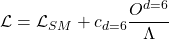 \mathcal{L}=\mathcal{L}_{SM}+c_{d=6}\dfrac{O^{d=6}}{\Lambda}