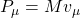 P_\mu=Mv_\mu