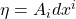 \eta=A_idx^i