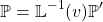 \[ \mathbb{P}=\mathbb{L}^{-1}(v)\mathbb{P}'\]