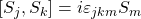 \left[S_j,S_k\right]=i\varepsilon_{jkm}S_m