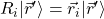 R_i\vert\vec{r}'\rangle=\vec{r}_i\vert\vec{r}'\rangle