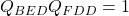 Q_{BED}Q_{FDD}=1