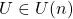 U\in U(n)