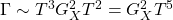 \Gamma \sim T^3G_X^2T^2=G_X^2T^5