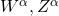 W^\alpha, Z^\alpha