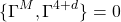 \[\{\Gamma^M,\Gamma^{4+d}\}=0\]
