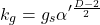 \begin{equation*} k_g=g_s\alpha'^{\frac{D-2}{2}} \end{equation*}