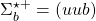 \Sigma_{b}^{\star +}=(uub)
