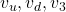 v_u, v_d, v_3