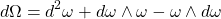 \[d\Omega=d^2\omega+d\omega\wedge\omega-\omega\wedge d\omega\]