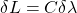 \delta L=C\delta\lambda