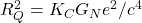 R_Q^2=K_CG_Ne^2/c^4