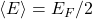 \langle E\rangle=E_F/2