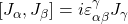 \left[J_\alpha,J_\beta\right]=i\varepsilon_{\alpha\beta}^\gamma J_\gamma