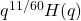 q^{11/60}H(q)