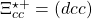 \Xi_{cc}^{\star +}=(dcc)