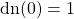 \mbox{dn}(0)=1