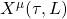 X^\mu(\tau,L)
