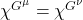 \chi^{G^\mu}=\chi^{G^\nu}