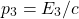 \[ p_3=E_3/c\]